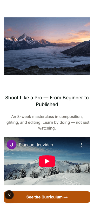 Online Course Landing Page